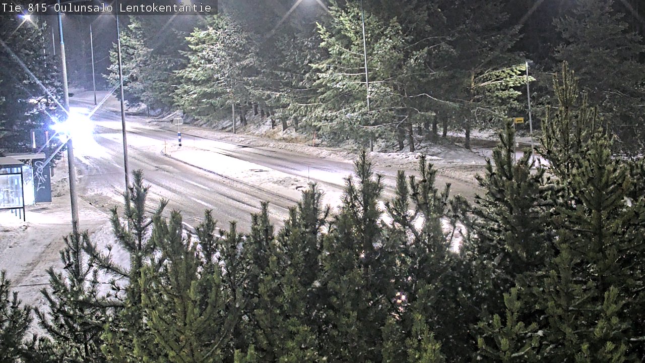 Weather Camera Image Väg 816 Uleåsalo, Lentokentäntie, Oulu, Pohjois-Pohjanmaa