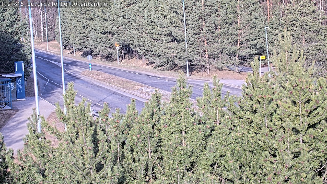 Weather Camera Image Väg 816 Uleåsalo, Lentokentäntie, Oulu, Pohjois-Pohjanmaa