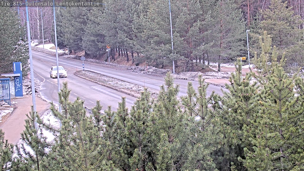 Weather Camera Image Väg 816 Uleåsalo, Lentokentäntie, Oulu, Pohjois-Pohjanmaa
