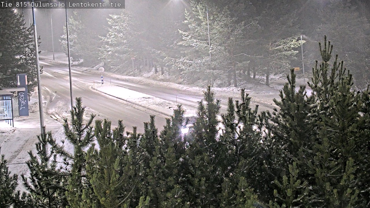 Weather Camera Image Väg 816 Uleåsalo, Lentokentäntie, Oulu, Pohjois-Pohjanmaa