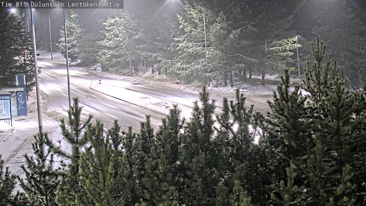 Weather Camera Image Väg 816 Uleåsalo, Lentokentäntie, Oulu, Pohjois-Pohjanmaa