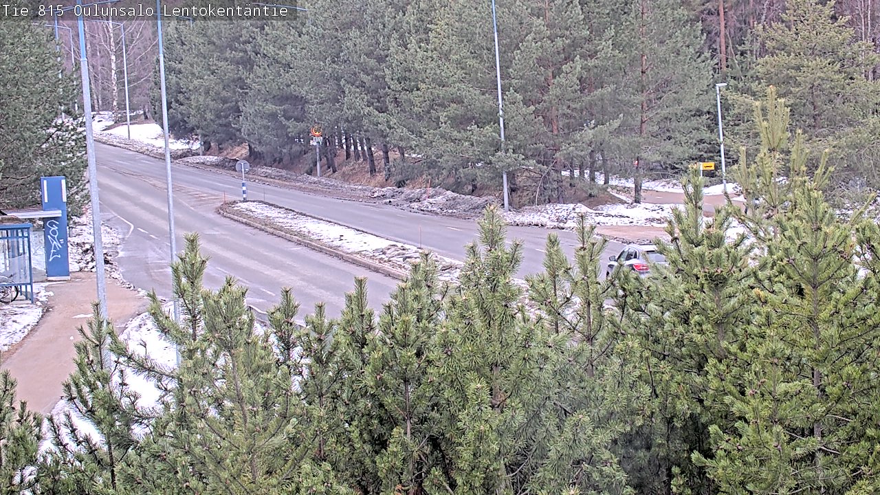 Weather Camera Image Väg 816 Uleåsalo, Lentokentäntie, Oulu, Pohjois-Pohjanmaa