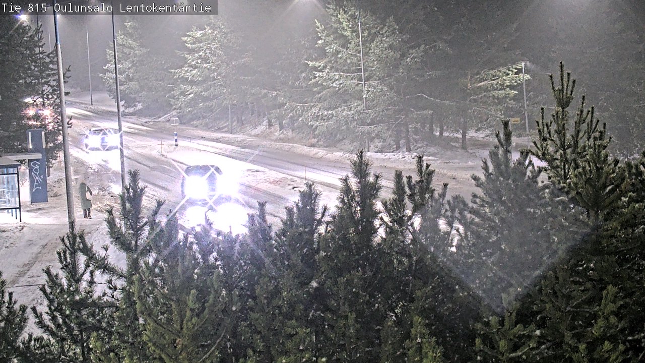 Weather Camera Image Väg 816 Uleåsalo, Lentokentäntie, Oulu, Pohjois-Pohjanmaa