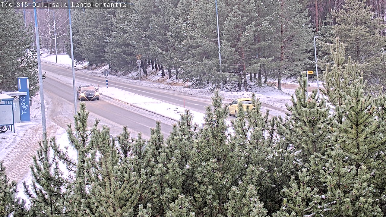 Weather Camera Image Väg 816 Uleåsalo, Lentokentäntie, Oulu, Pohjois-Pohjanmaa