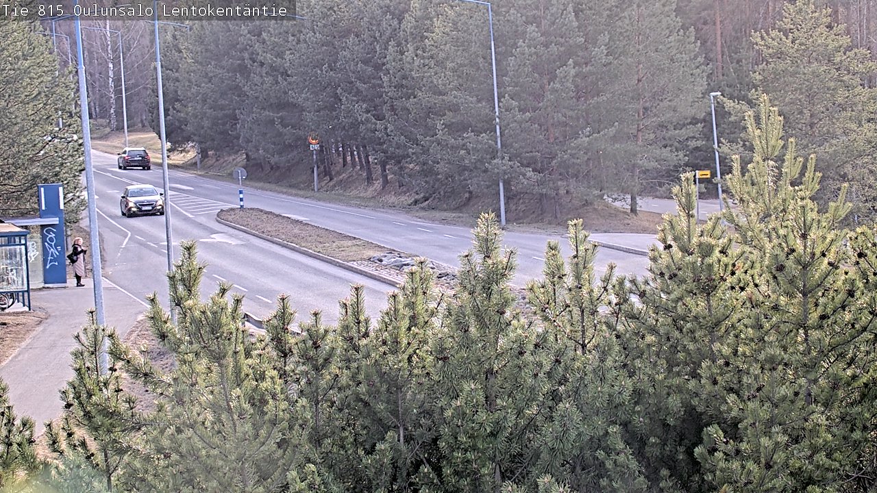 Weather Camera Image Väg 816 Uleåsalo, Lentokentäntie, Oulu, Pohjois-Pohjanmaa