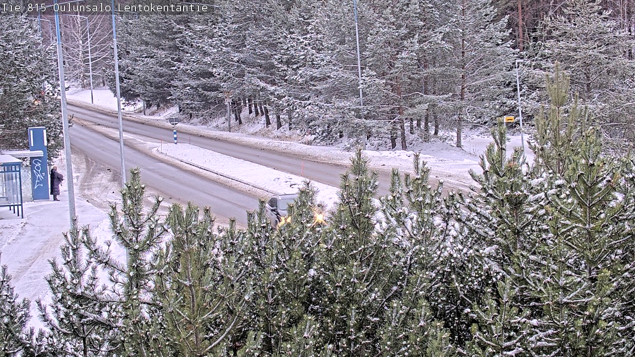 Weather Camera Image Väg 816 Uleåsalo, Lentokentäntie, Oulu, Pohjois-Pohjanmaa