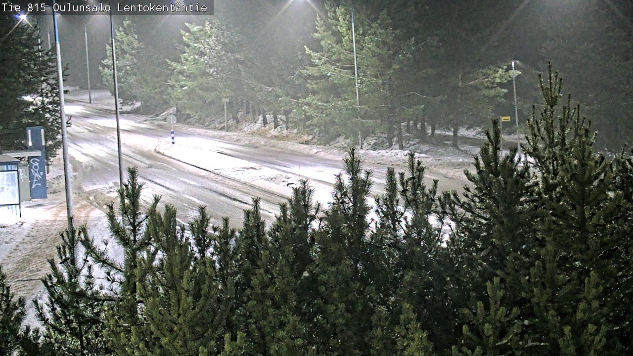 Weather Camera Image Väg 816 Uleåsalo, Lentokentäntie, Oulu, Pohjois-Pohjanmaa