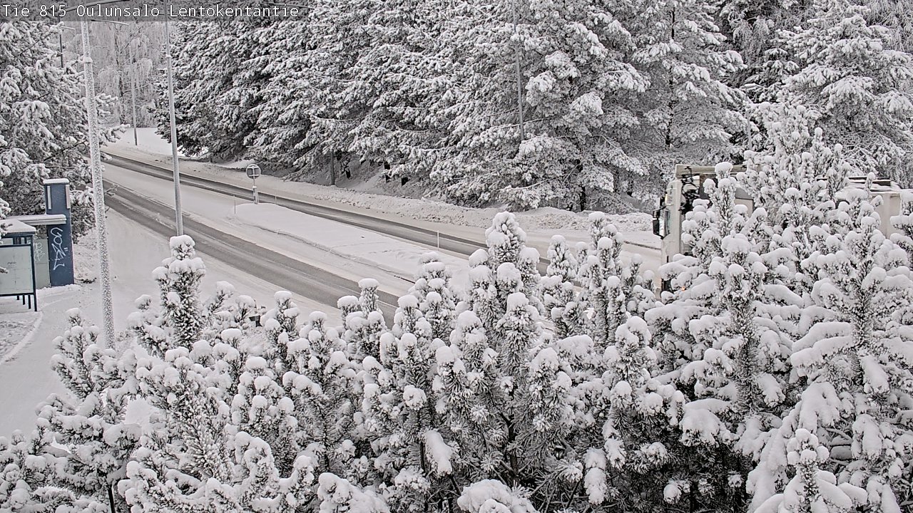Weather Camera Image Road 816 Oulunsalo, Lentokentäntie, Oulu, Pohjois-Pohjanmaa
