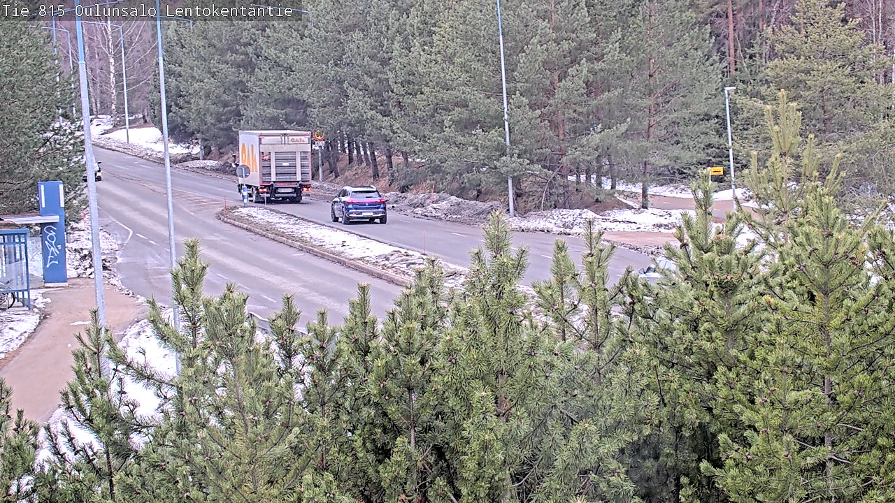 Weather Camera Image Väg 816 Uleåsalo, Lentokentäntie, Oulu, Pohjois-Pohjanmaa
