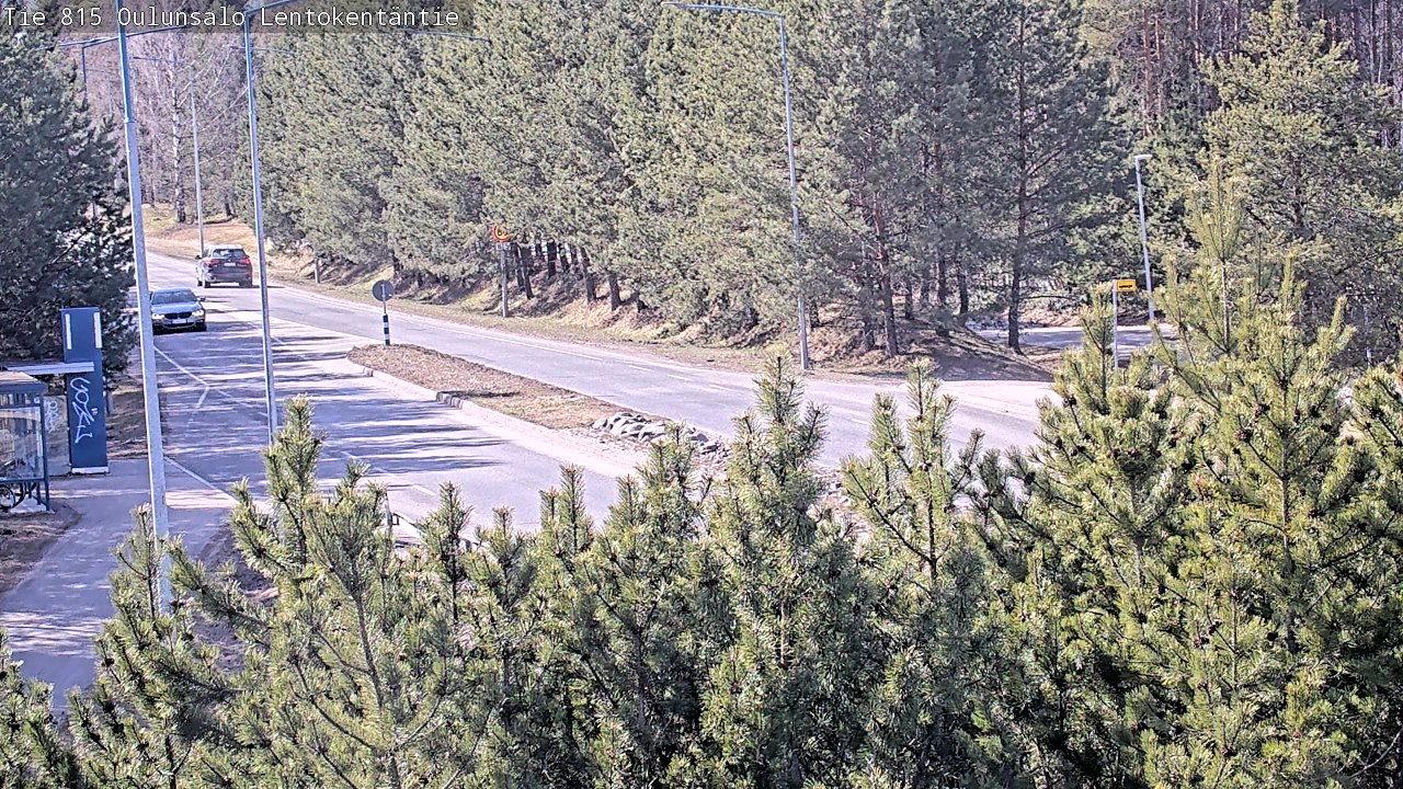 Weather Camera Image Väg 816 Uleåsalo, Lentokentäntie, Oulu, Pohjois-Pohjanmaa