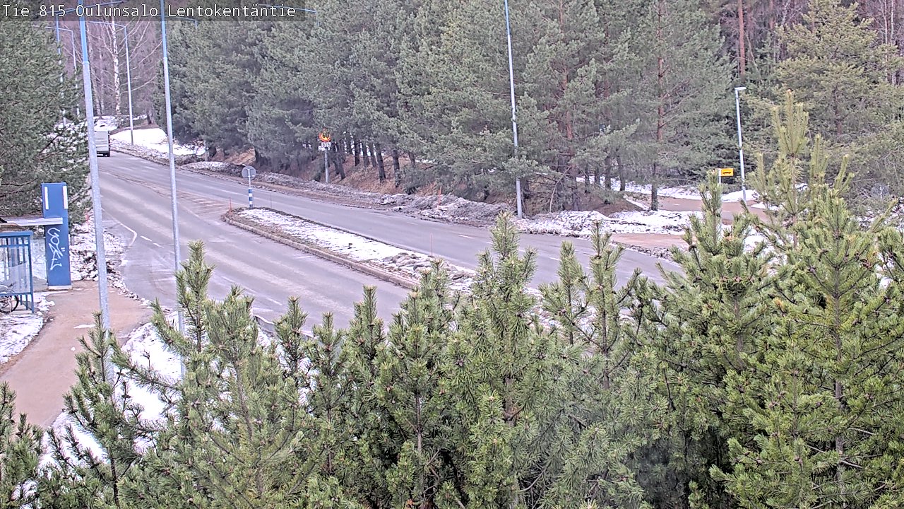 Weather Camera Image Väg 816 Uleåsalo, Lentokentäntie, Oulu, Pohjois-Pohjanmaa