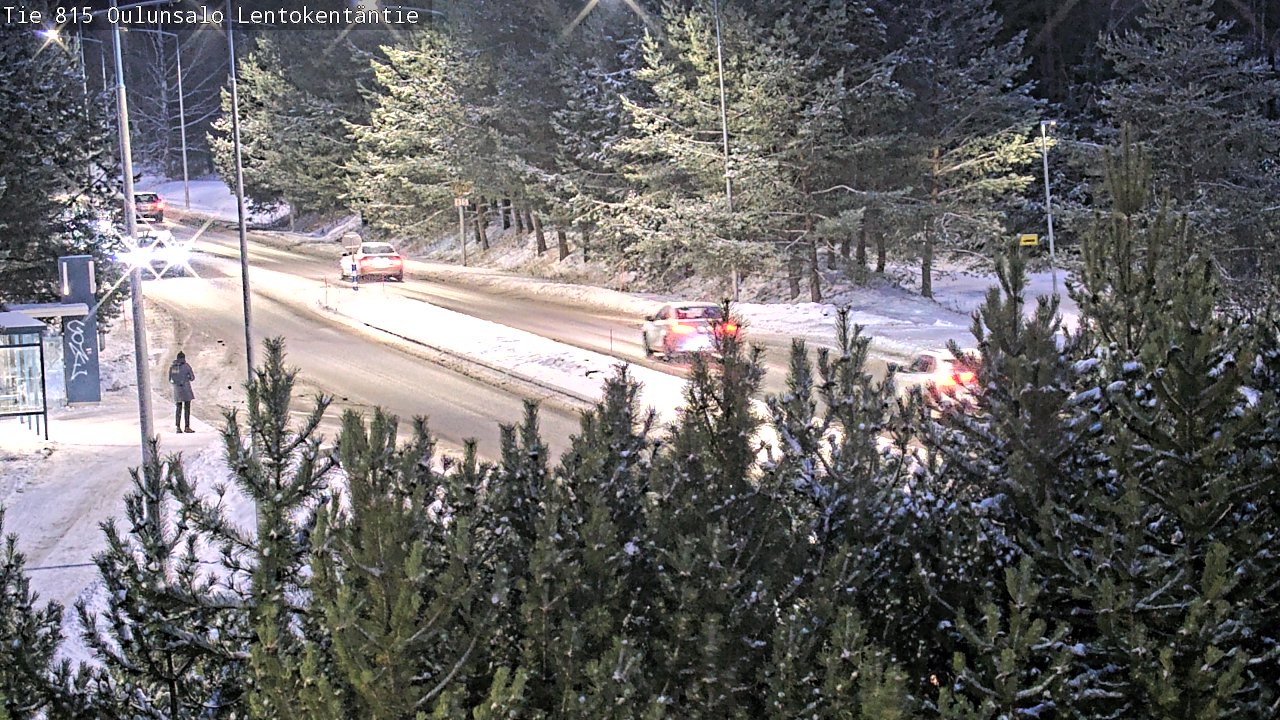 Weather Camera Image Väg 816 Uleåsalo, Lentokentäntie, Oulu, Pohjois-Pohjanmaa