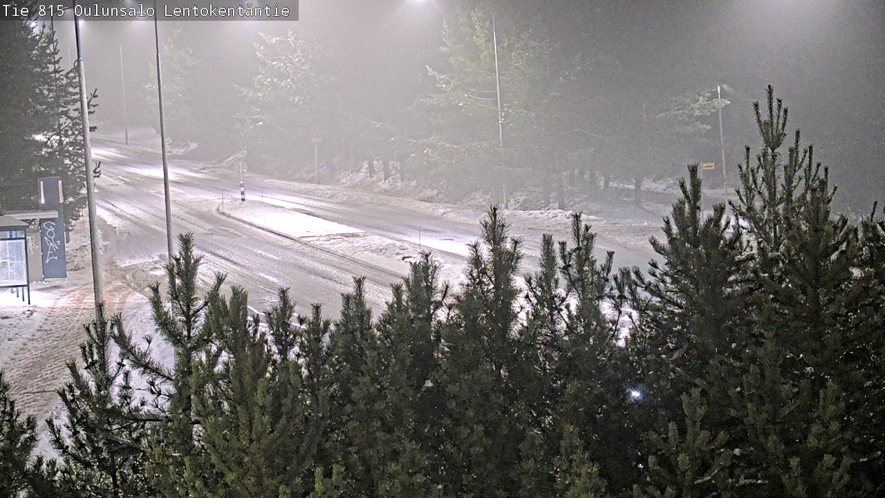 Weather Camera Image Väg 816 Uleåsalo, Lentokentäntie, Oulu, Pohjois-Pohjanmaa