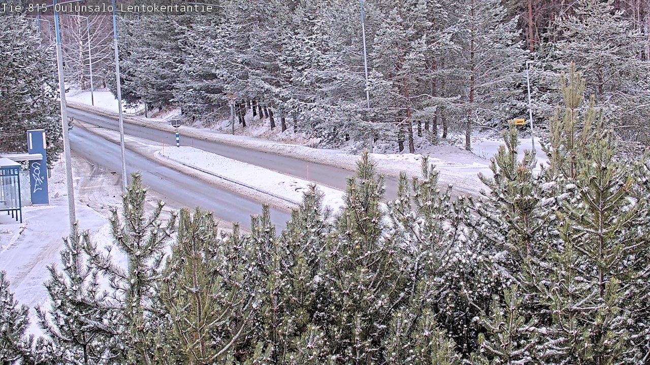 Weather Camera Image Väg 816 Uleåsalo, Lentokentäntie, Oulu, Pohjois-Pohjanmaa