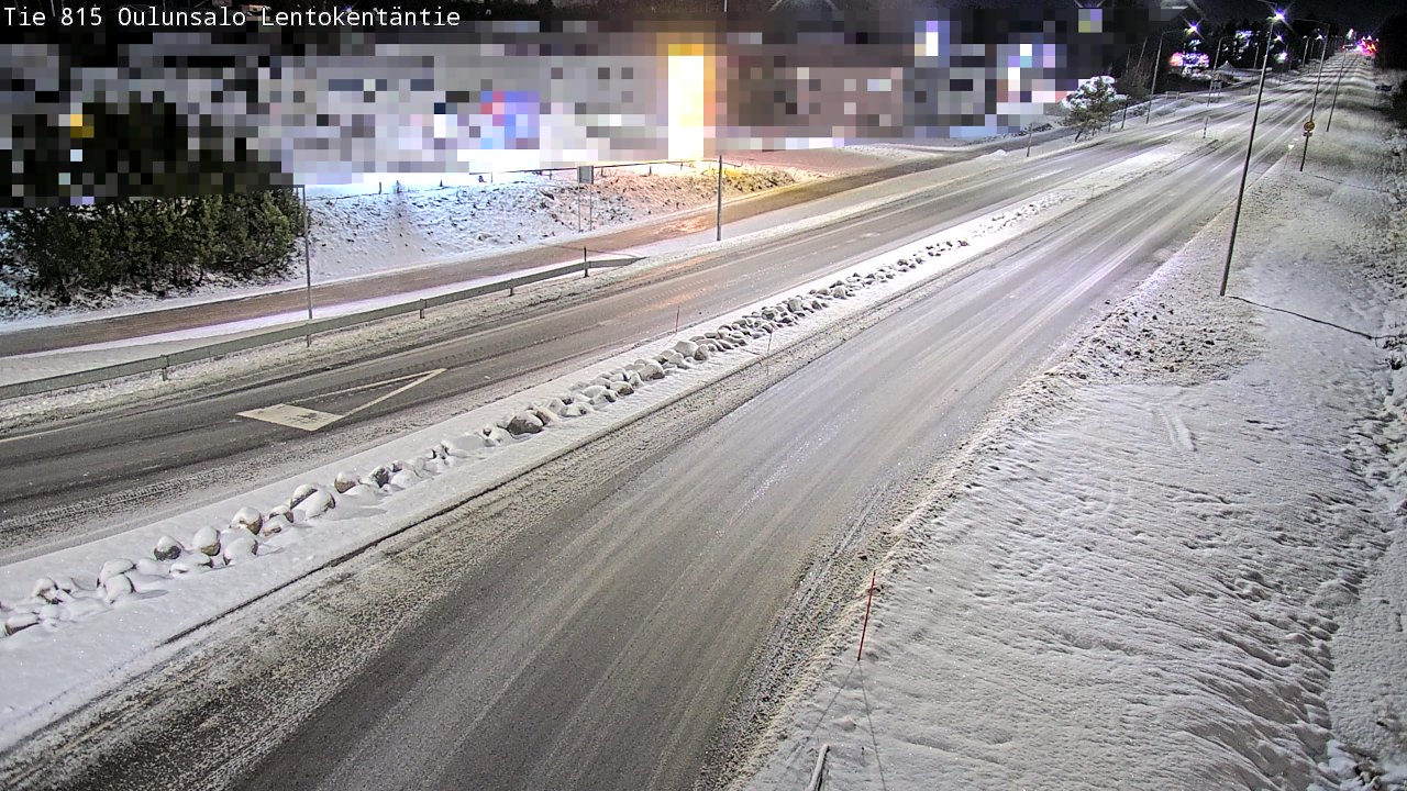Weather Camera Image Väg 816 Uleåsalo, Lentokentäntie, Oulu, Pohjois-Pohjanmaa