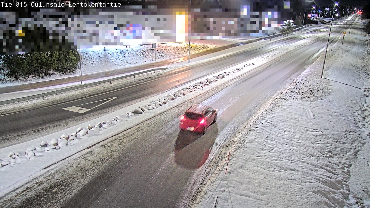 Weather Camera Image Väg 816 Uleåsalo, Lentokentäntie, Oulu, Pohjois-Pohjanmaa