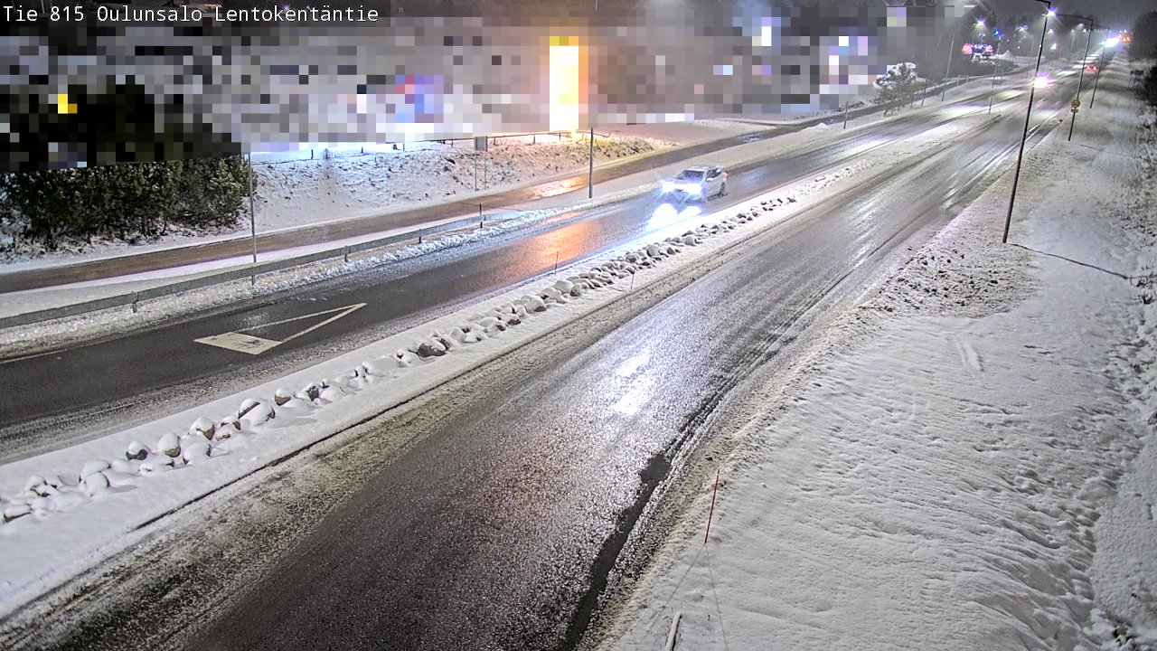 Weather Camera Image Väg 816 Uleåsalo, Lentokentäntie, Oulu, Pohjois-Pohjanmaa