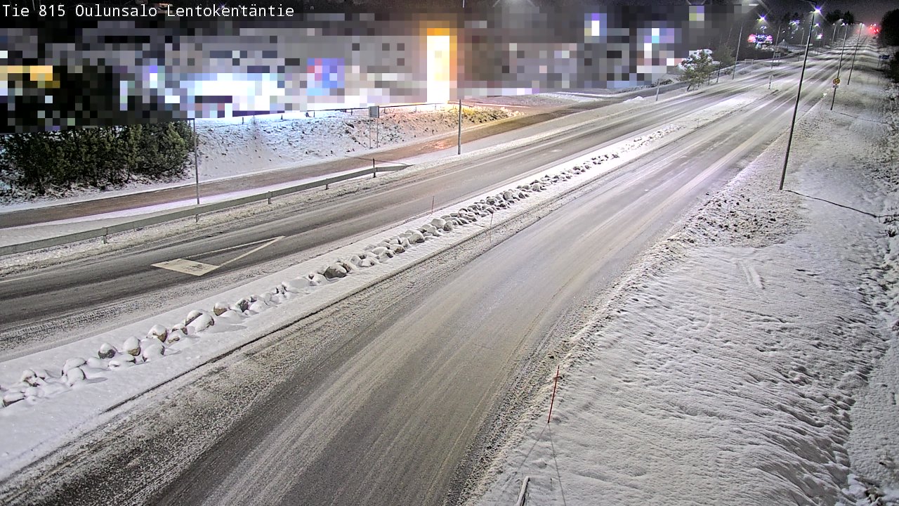 Weather Camera Image Väg 816 Uleåsalo, Lentokentäntie, Oulu, Pohjois-Pohjanmaa