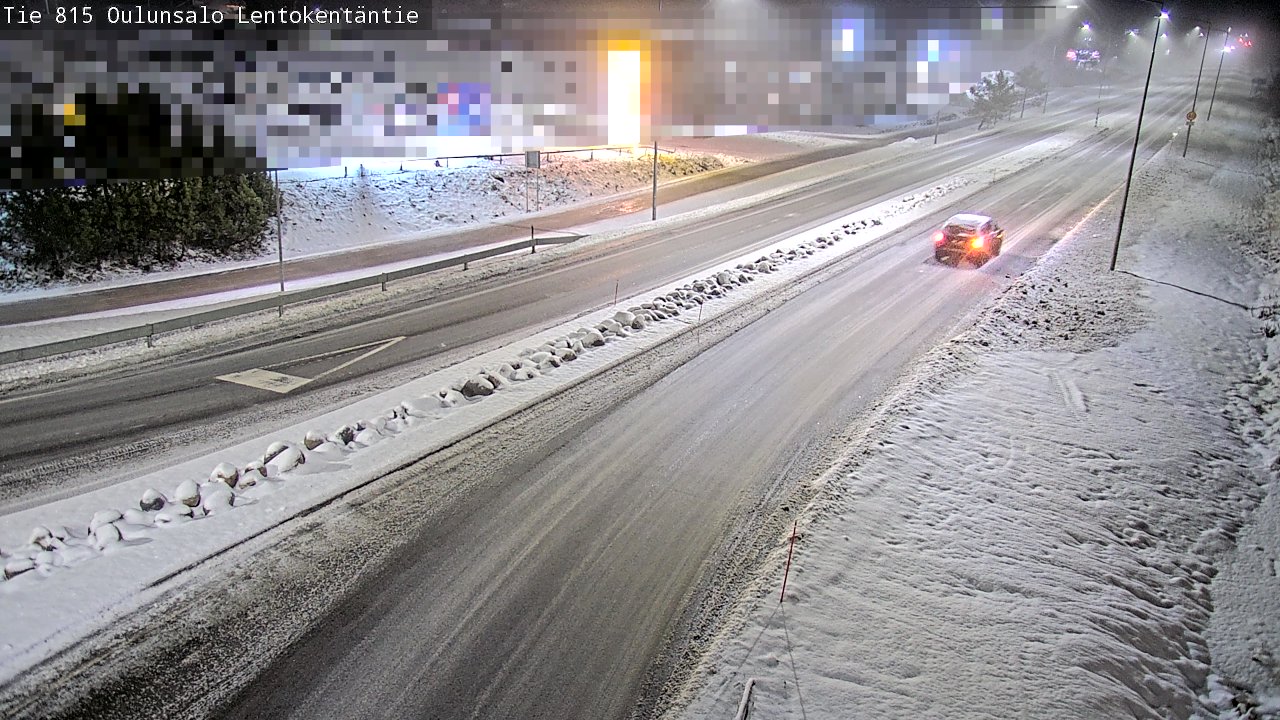 Weather Camera Image Väg 816 Uleåsalo, Lentokentäntie, Oulu, Pohjois-Pohjanmaa