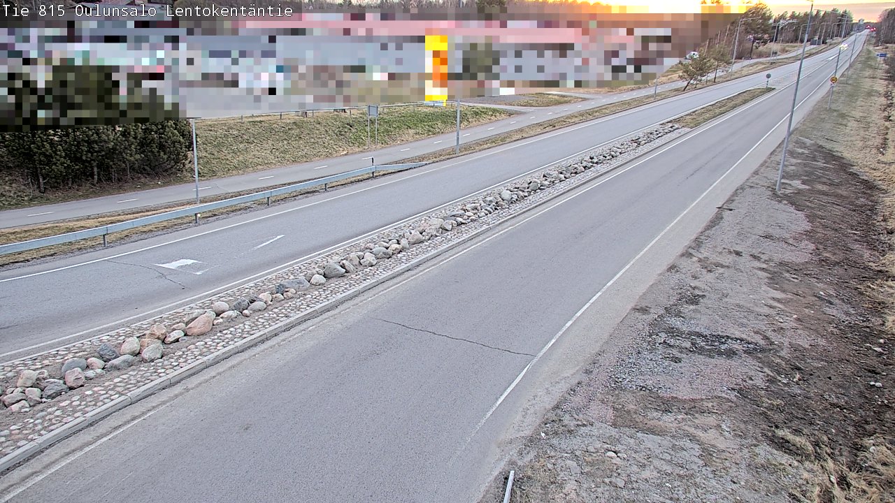 Weather Camera Image Road 816 Oulunsalo, Lentokentäntie, Oulu, Pohjois-Pohjanmaa