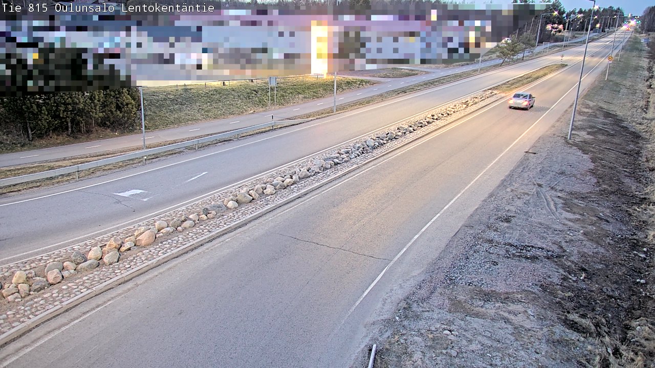 Weather Camera Image Väg 816 Uleåsalo, Lentokentäntie, Oulu, Pohjois-Pohjanmaa