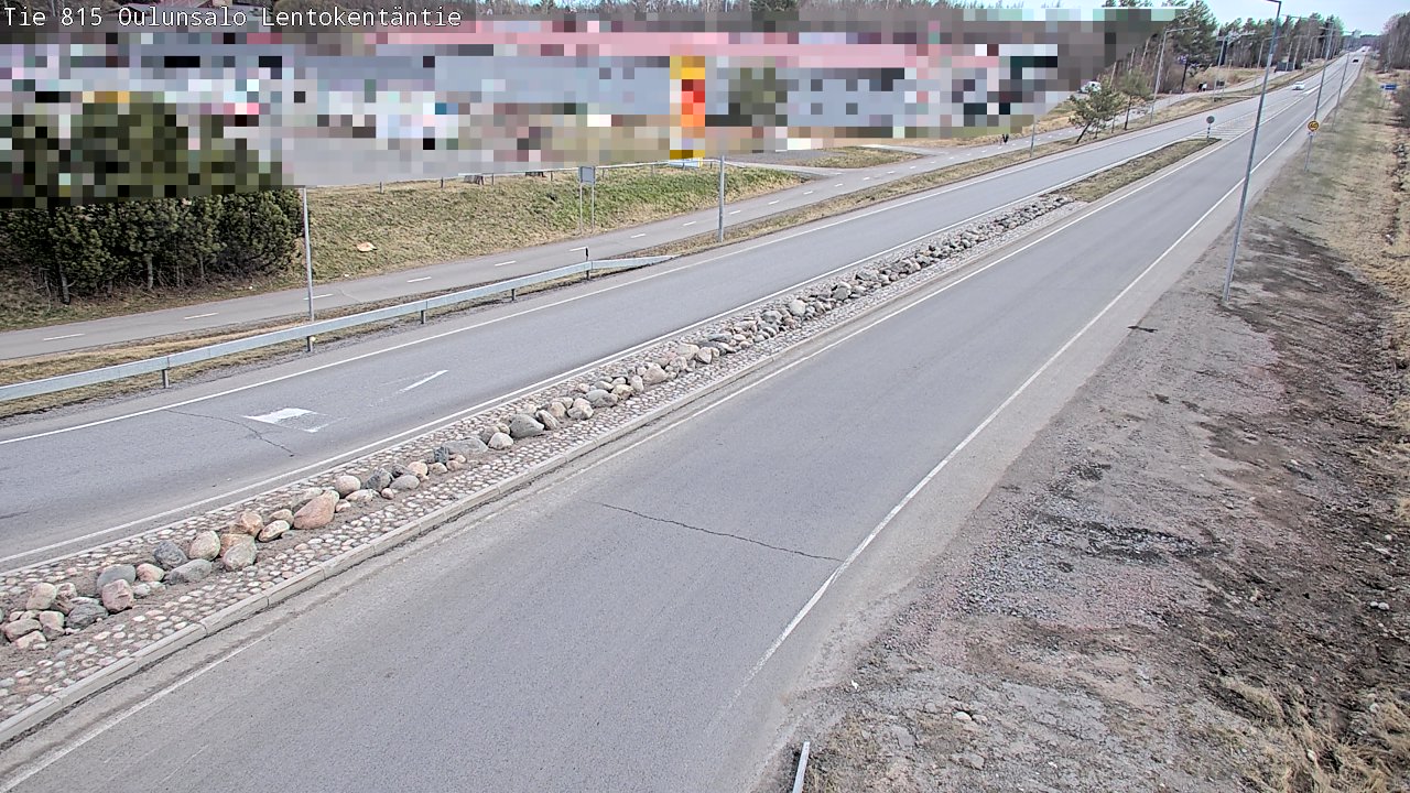 Weather Camera Image Väg 816 Uleåsalo, Lentokentäntie, Oulu, Pohjois-Pohjanmaa