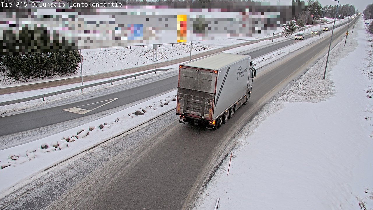 Weather Camera Image Väg 816 Uleåsalo, Lentokentäntie, Oulu, Pohjois-Pohjanmaa