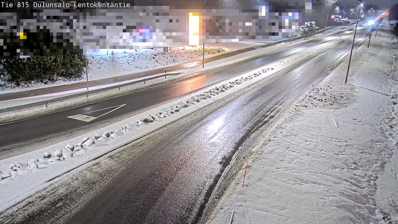Weather Camera Image Väg 816 Uleåsalo, Lentokentäntie, Oulu, Pohjois-Pohjanmaa