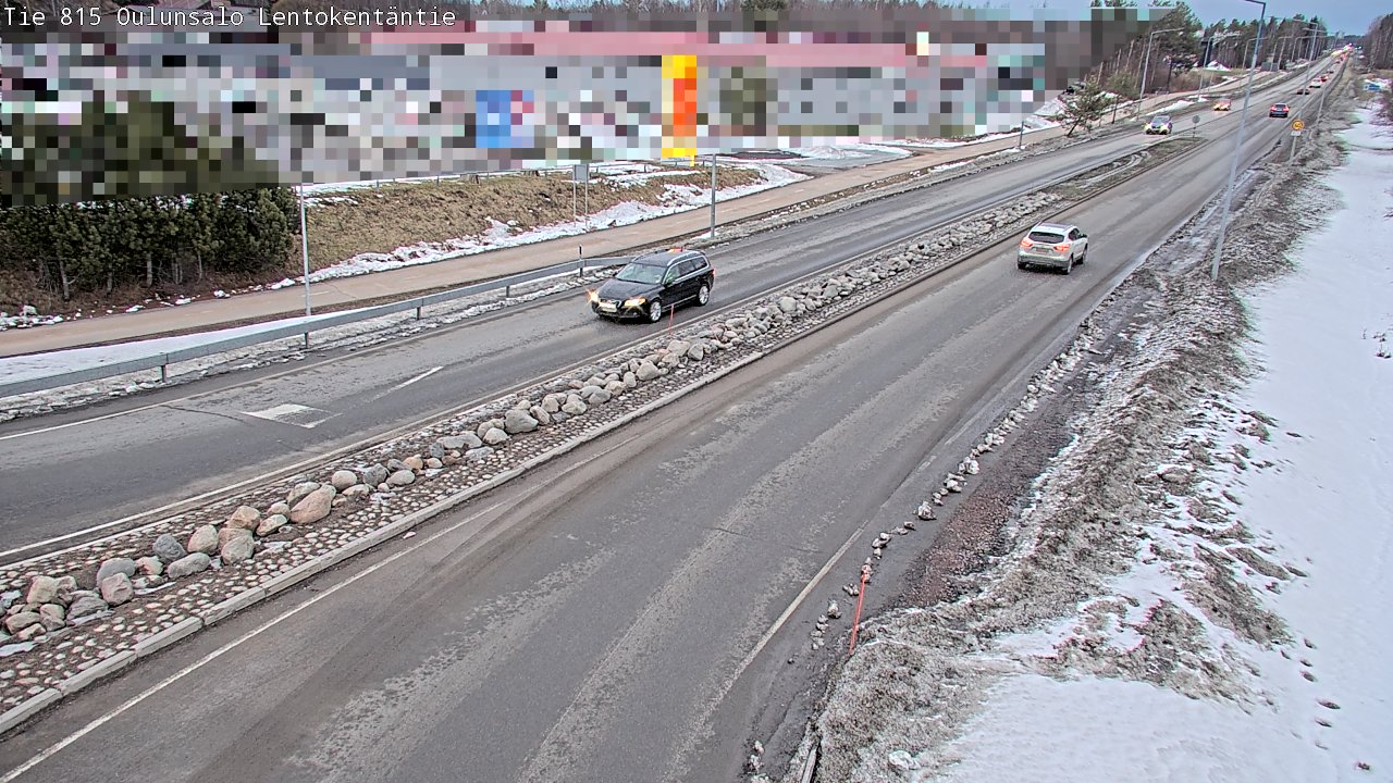 Weather Camera Image Väg 816 Uleåsalo, Lentokentäntie, Oulu, Pohjois-Pohjanmaa