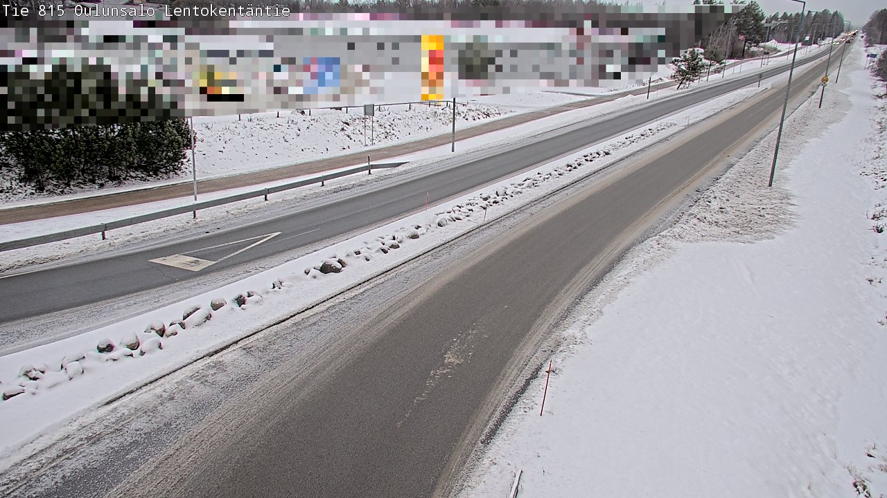 Weather Camera Image Väg 816 Uleåsalo, Lentokentäntie, Oulu, Pohjois-Pohjanmaa