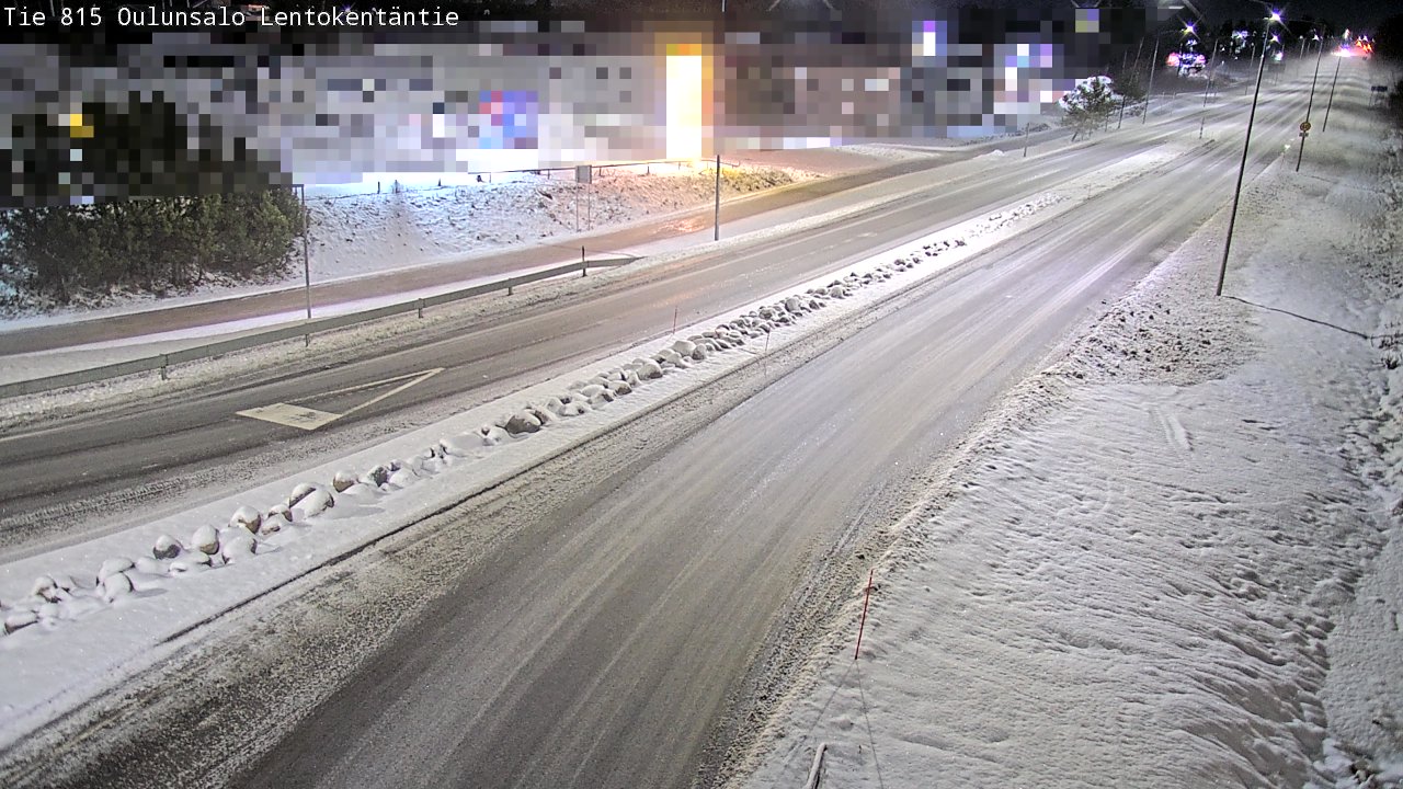 Weather Camera Image Väg 816 Uleåsalo, Lentokentäntie, Oulu, Pohjois-Pohjanmaa
