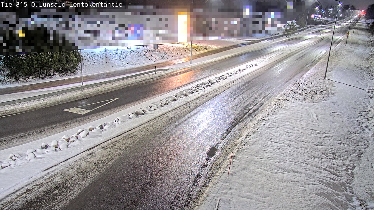 Weather Camera Image Väg 816 Uleåsalo, Lentokentäntie, Oulu, Pohjois-Pohjanmaa