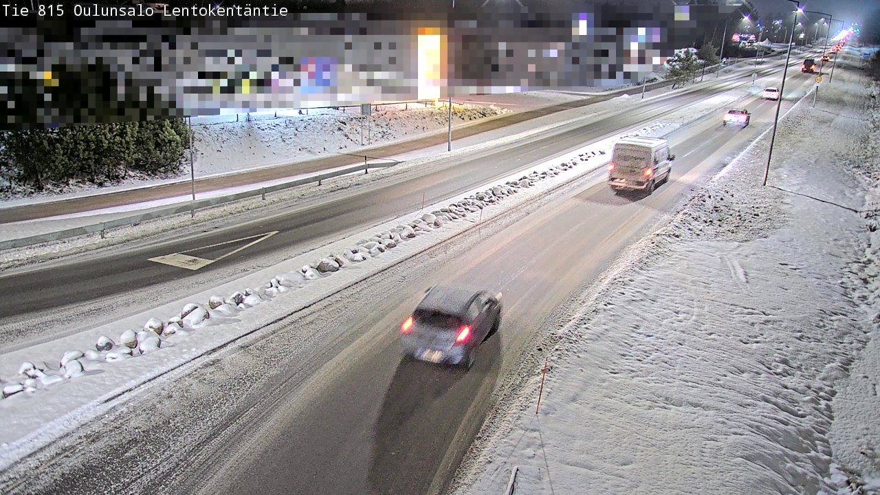 Weather Camera Image Väg 816 Uleåsalo, Lentokentäntie, Oulu, Pohjois-Pohjanmaa