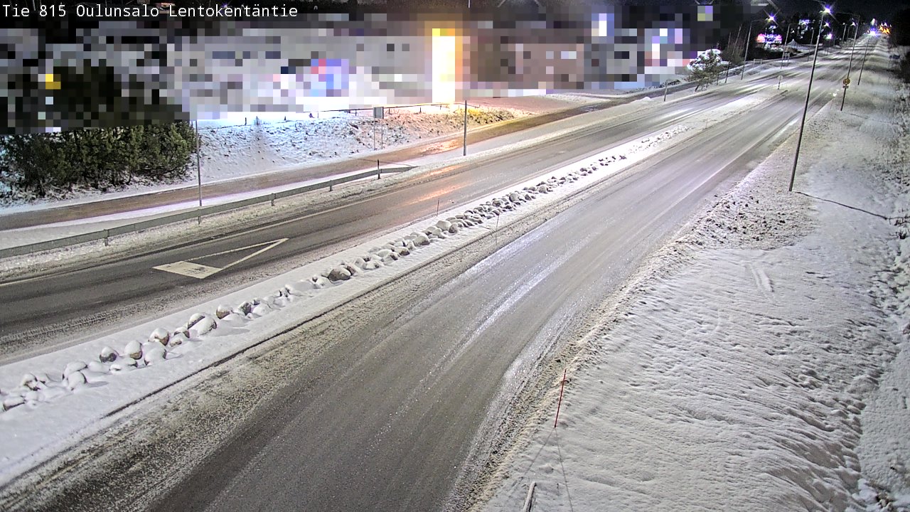 Weather Camera Image Väg 816 Uleåsalo, Lentokentäntie, Oulu, Pohjois-Pohjanmaa