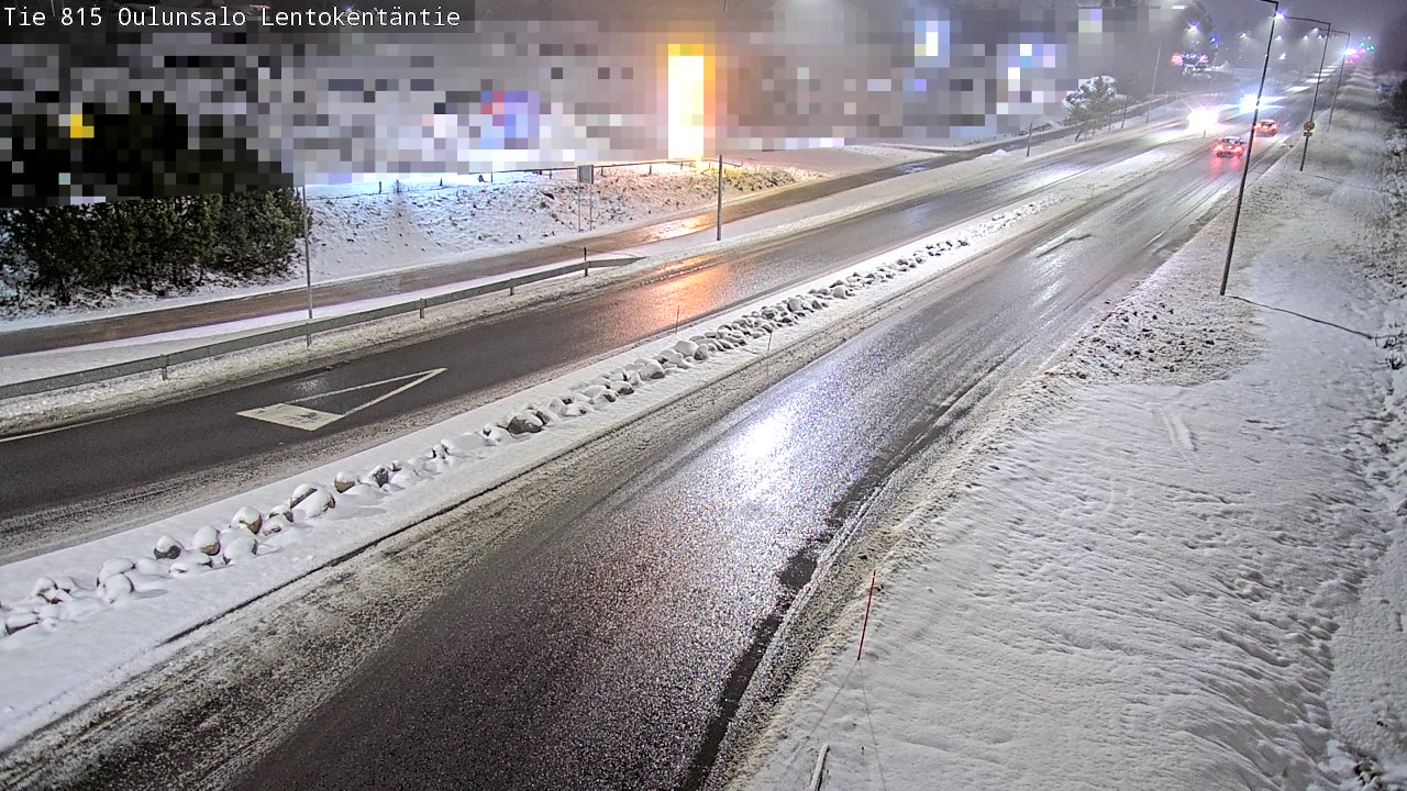 Weather Camera Image Väg 816 Uleåsalo, Lentokentäntie, Oulu, Pohjois-Pohjanmaa