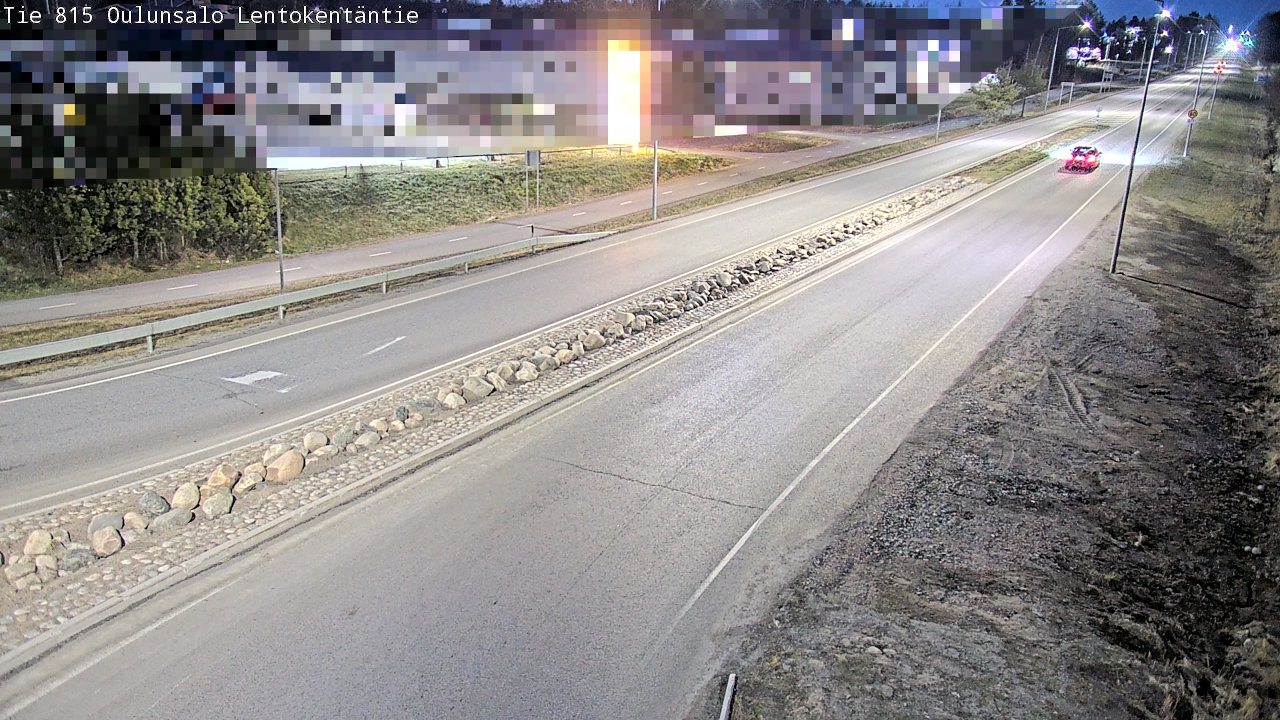 Weather Camera Image Väg 816 Uleåsalo, Lentokentäntie, Oulu, Pohjois-Pohjanmaa