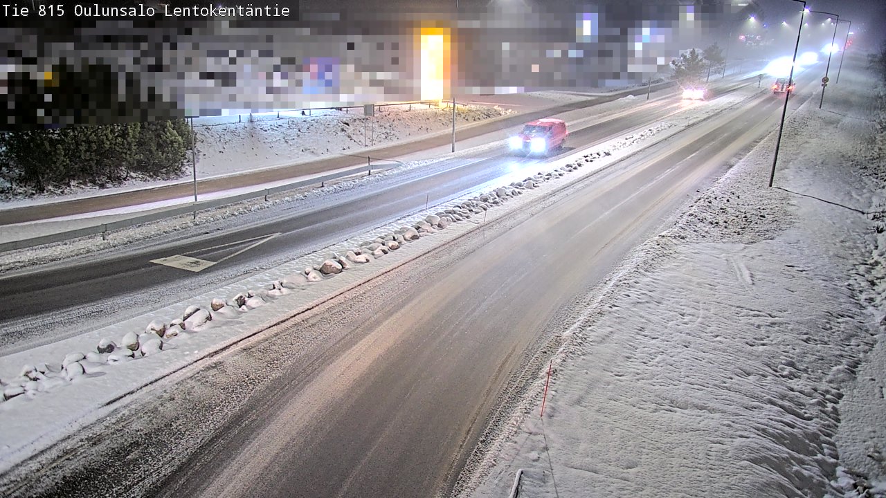 Weather Camera Image Väg 816 Uleåsalo, Lentokentäntie, Oulu, Pohjois-Pohjanmaa