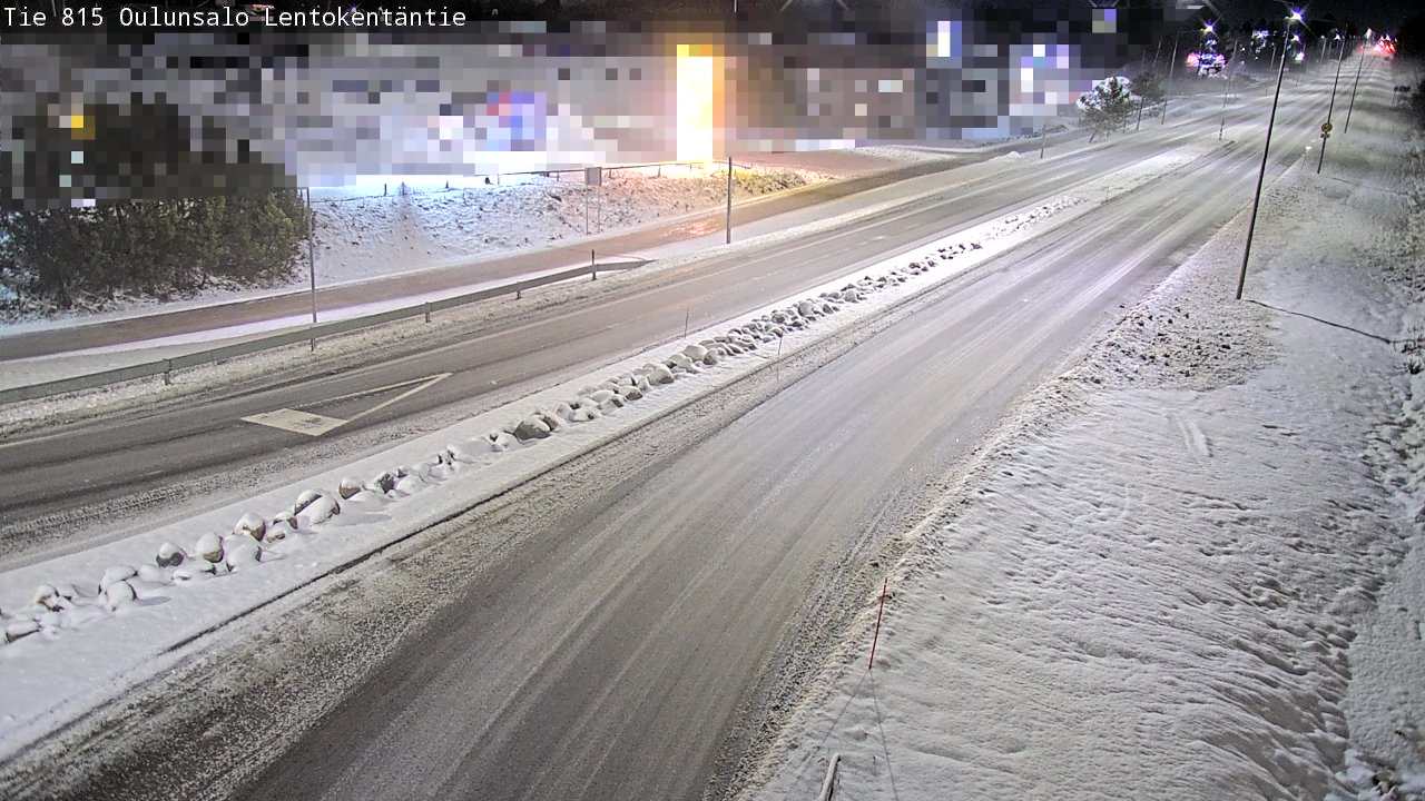 Weather Camera Image Väg 816 Uleåsalo, Lentokentäntie, Oulu, Pohjois-Pohjanmaa