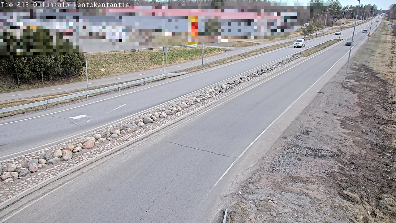 Weather Camera Image Väg 816 Uleåsalo, Lentokentäntie, Oulu, Pohjois-Pohjanmaa