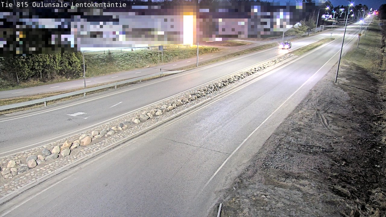 Weather Camera Image Väg 816 Uleåsalo, Lentokentäntie, Oulu, Pohjois-Pohjanmaa