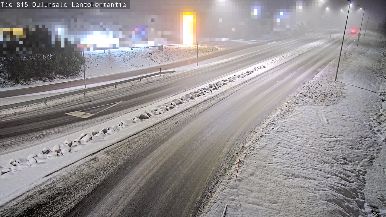 Weather Camera Image Väg 816 Uleåsalo, Lentokentäntie, Oulu, Pohjois-Pohjanmaa