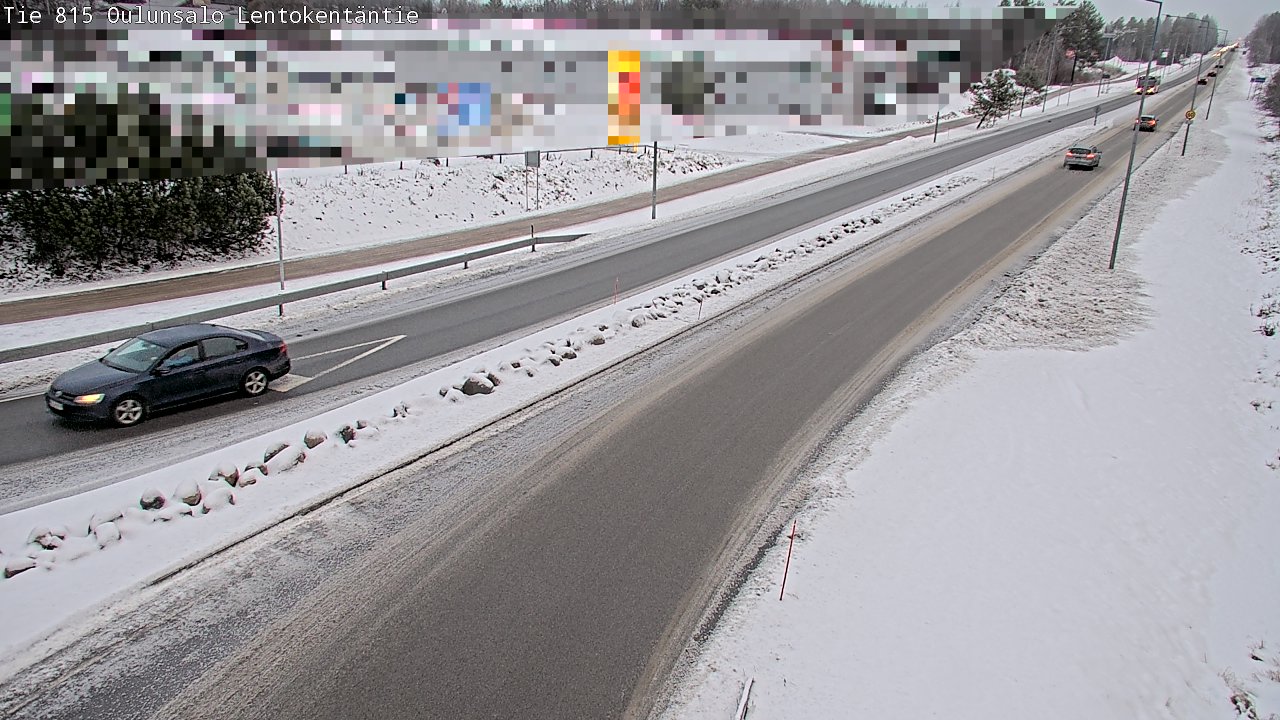 Weather Camera Image Väg 816 Uleåsalo, Lentokentäntie, Oulu, Pohjois-Pohjanmaa