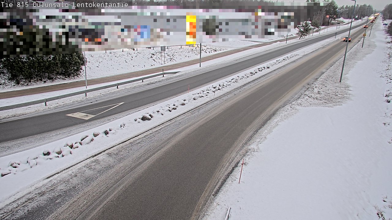 Weather Camera Image Väg 816 Uleåsalo, Lentokentäntie, Oulu, Pohjois-Pohjanmaa
