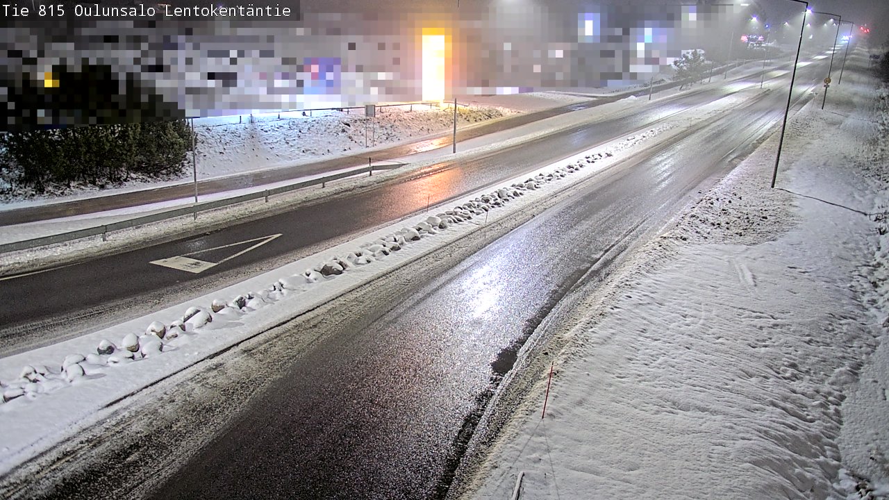 Weather Camera Image Väg 816 Uleåsalo, Lentokentäntie, Oulu, Pohjois-Pohjanmaa