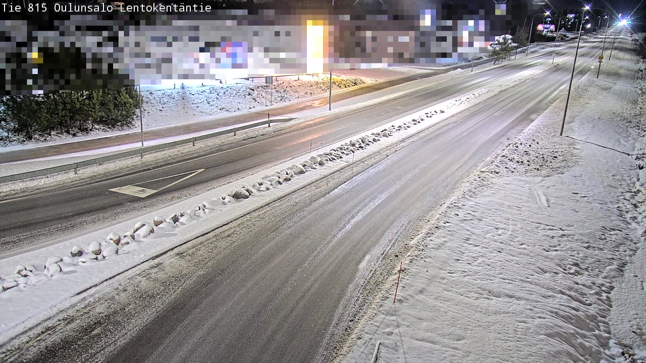 Weather Camera Image Väg 816 Uleåsalo, Lentokentäntie, Oulu, Pohjois-Pohjanmaa