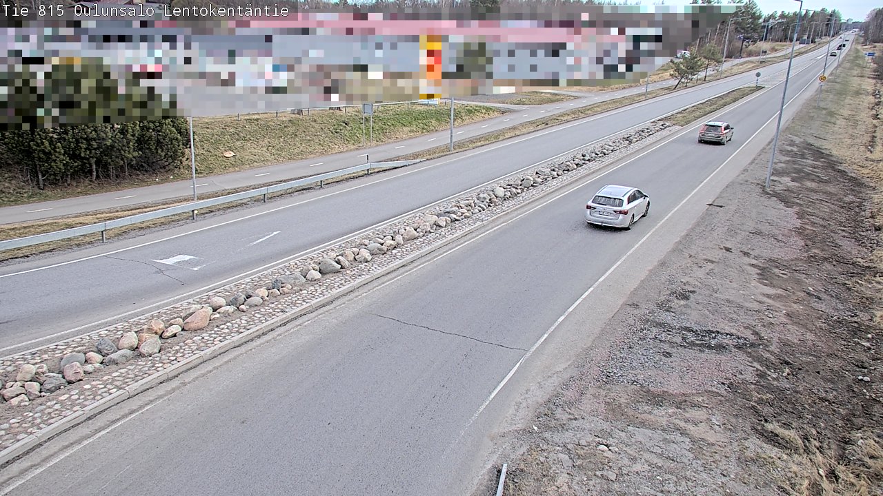 Weather Camera Image Väg 816 Uleåsalo, Lentokentäntie, Oulu, Pohjois-Pohjanmaa