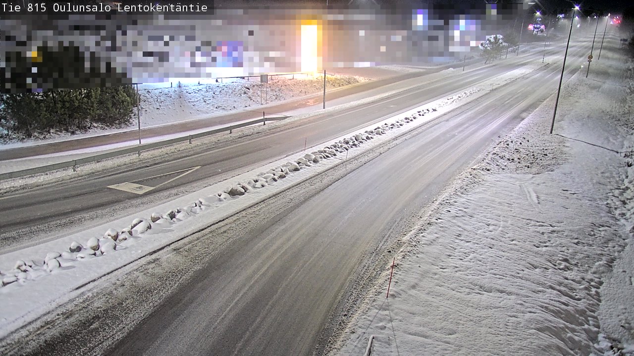 Weather Camera Image Väg 816 Uleåsalo, Lentokentäntie, Oulu, Pohjois-Pohjanmaa