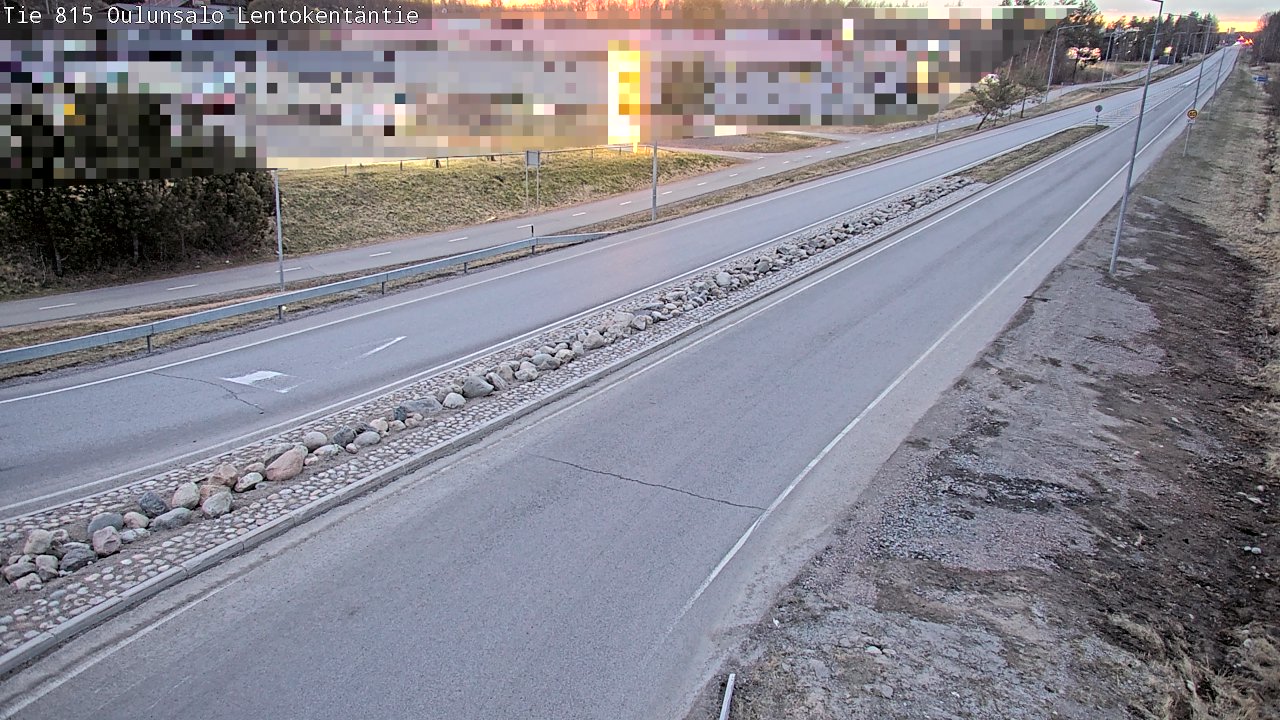 Weather Camera Image Road 816 Oulunsalo, Lentokentäntie, Oulu, Pohjois-Pohjanmaa