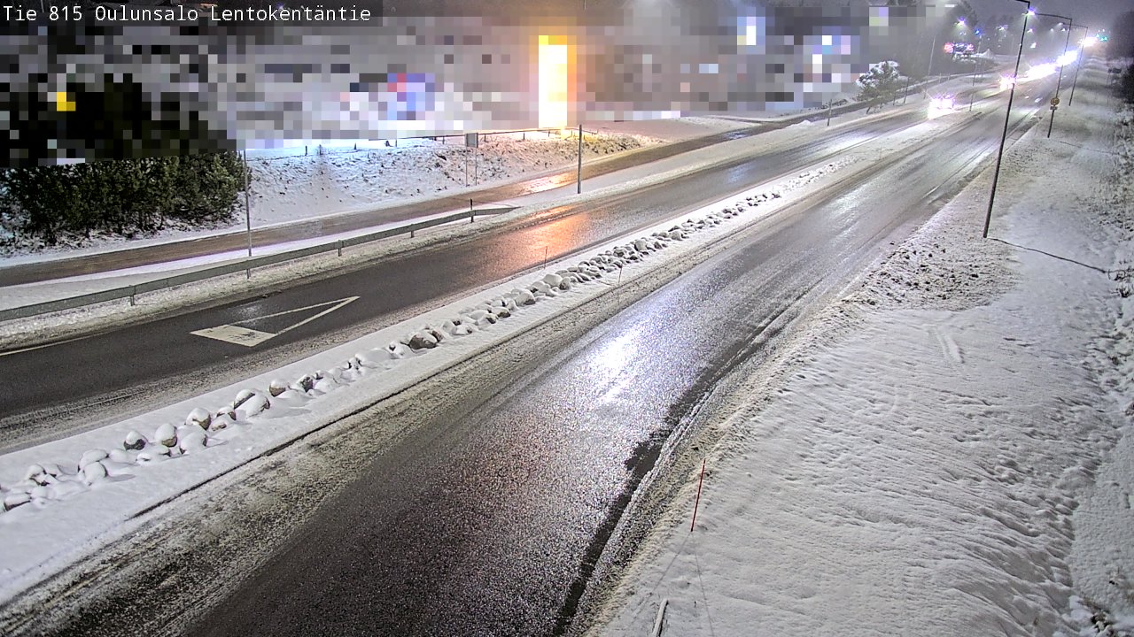 Weather Camera Image Väg 816 Uleåsalo, Lentokentäntie, Oulu, Pohjois-Pohjanmaa