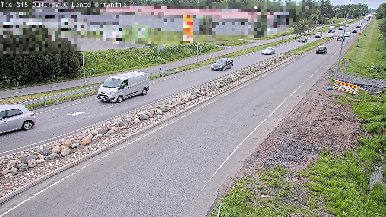 Weather Camera Image Väg 816 Uleåsalo, Lentokentäntie, Oulu, Pohjois-Pohjanmaa